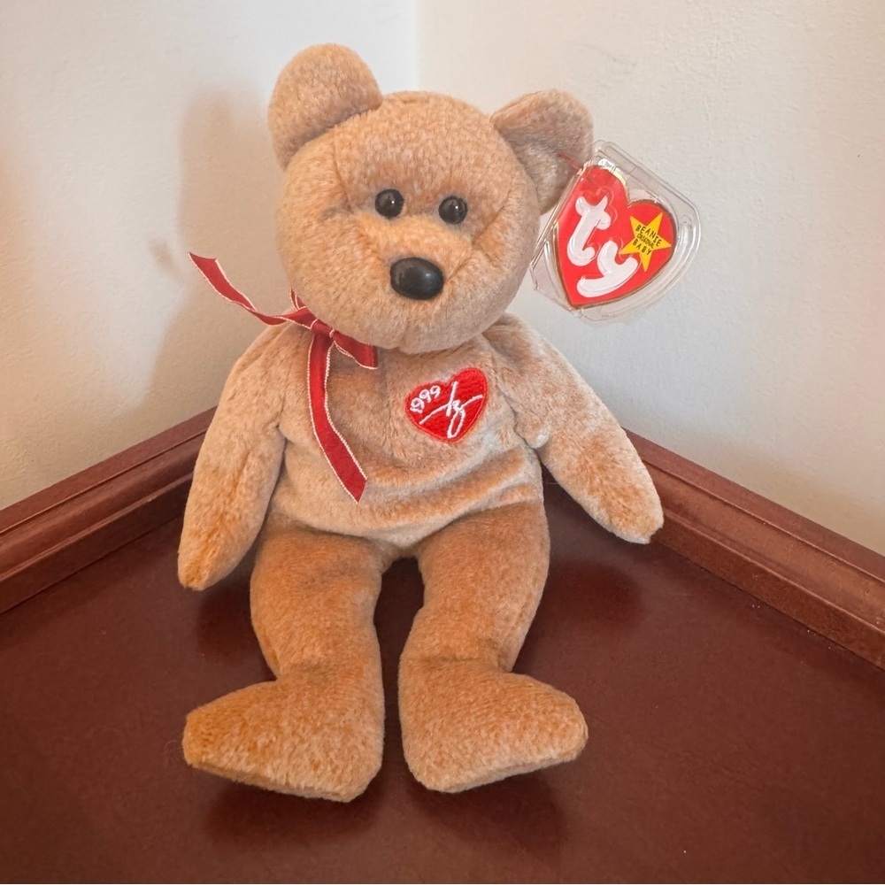TY Beanie Baby 1999 Signature Bear With Ear Tag Plush Toy